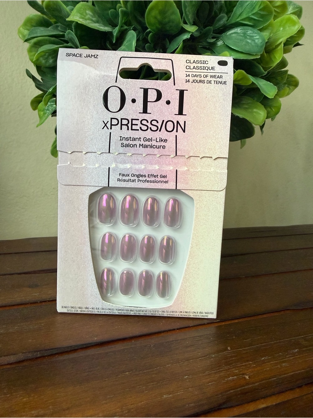 OPI XpressIon Space Jamz Pink Iridescent Press-On Nails